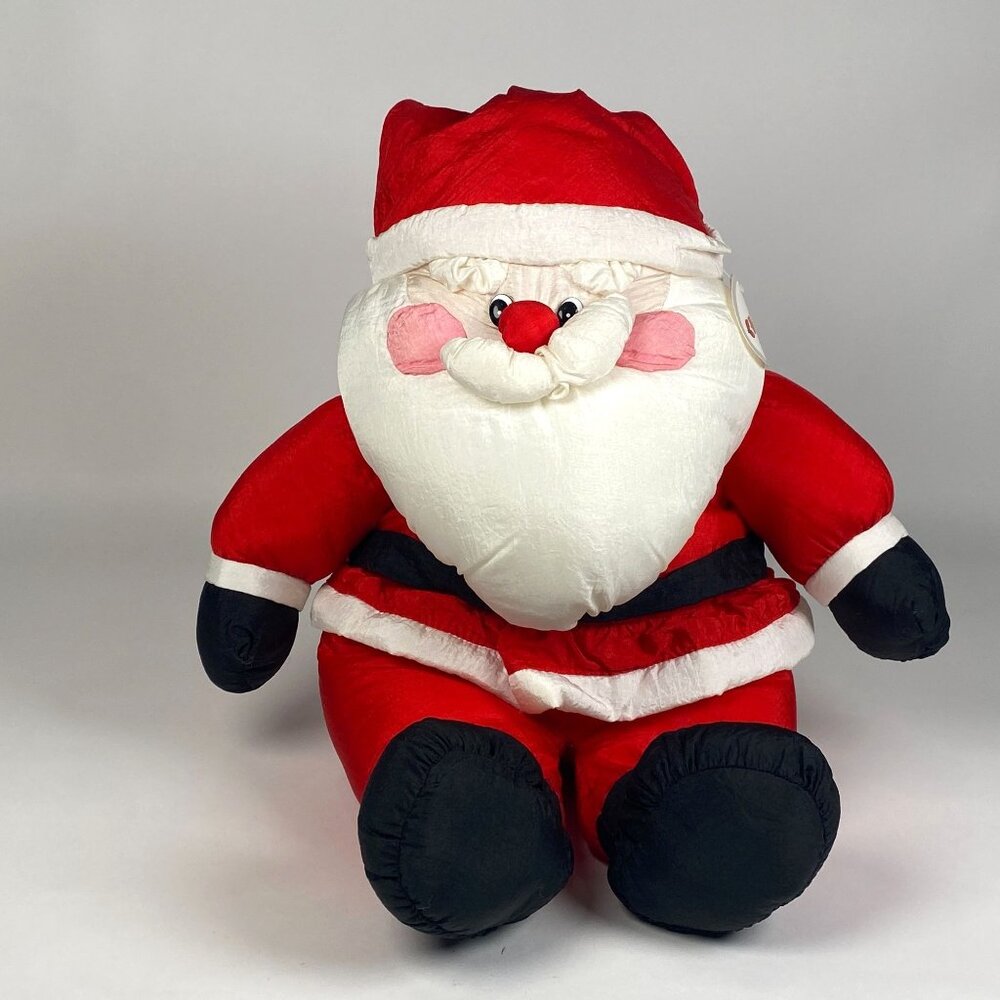 Vintage Chosun Santa Claus Nylon Plush Stuffed Toy Christmas Holiday Decor